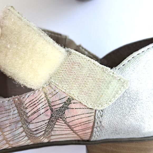 REIKER Rose / Silver Mary Jane Strap Low Heel Comfort Pump Court Shoe Size 37 - Picture 9 of 12